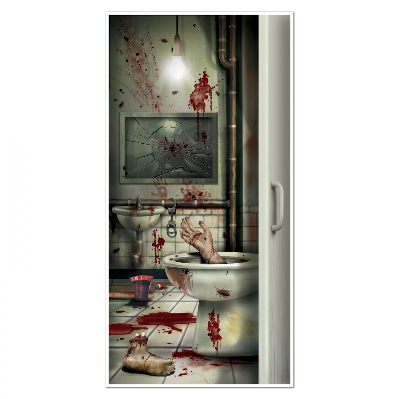 Creepy Crapper Restroom Door Cover (12) image