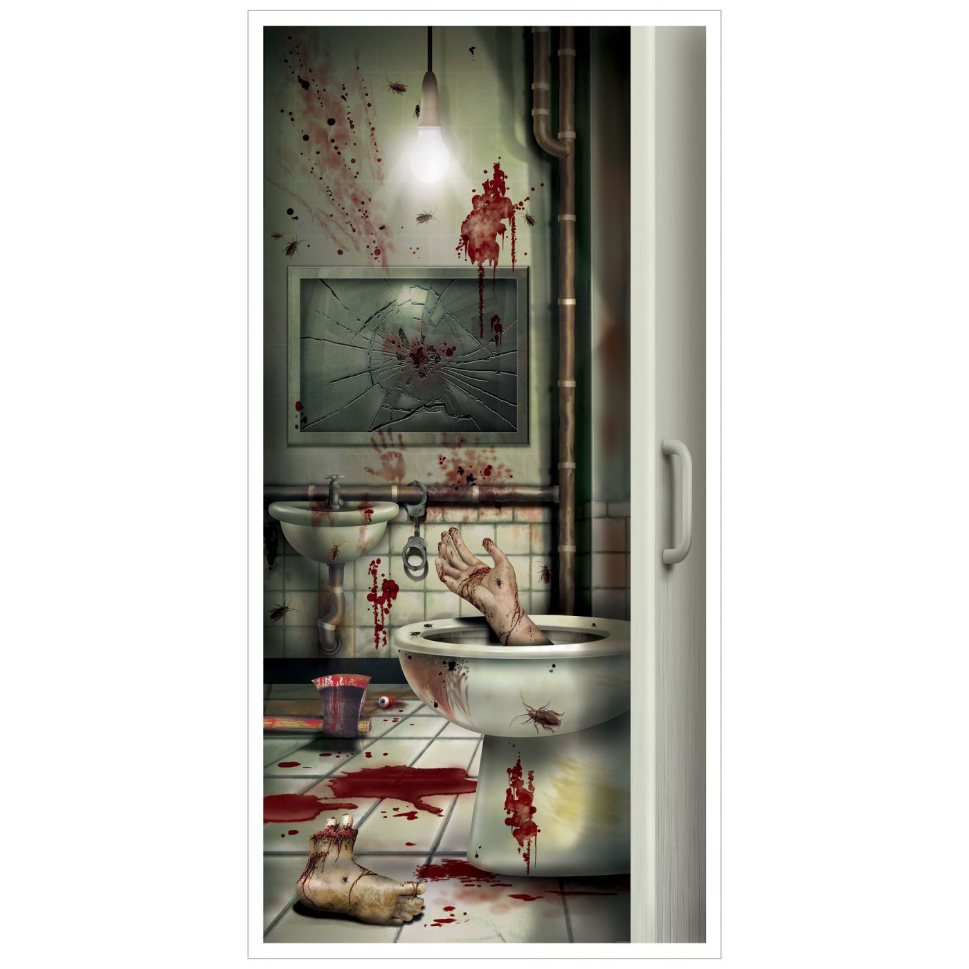 Creepy Crapper Restroom Door Cover (12) image