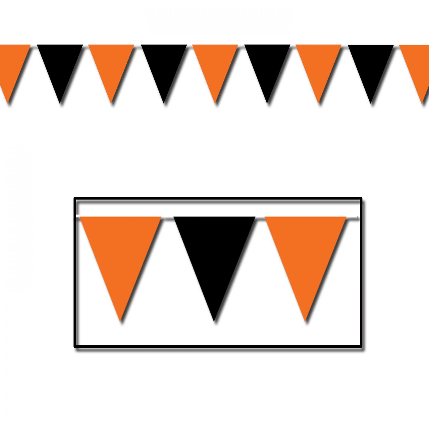 Orange & Black Pennant Banner (12) image