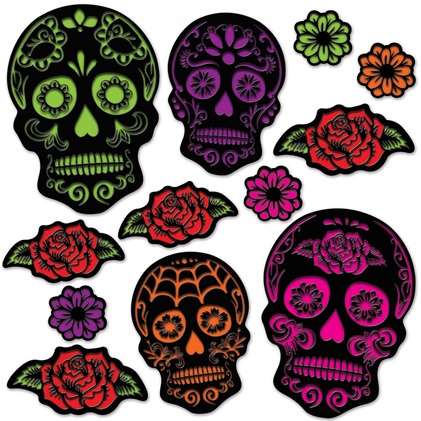 Day Of The Dead Sugar Skull Cutouts (12) image