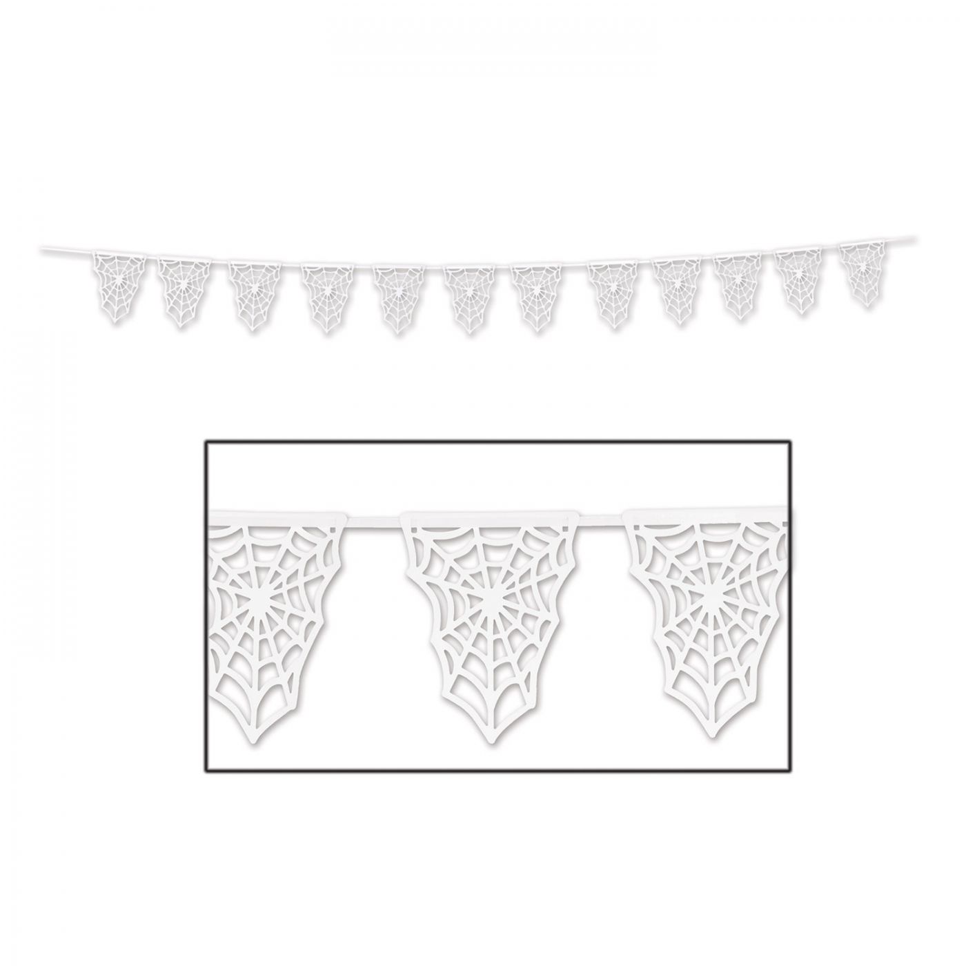 Die-Cut Spider Web Pennant Banner (12) image