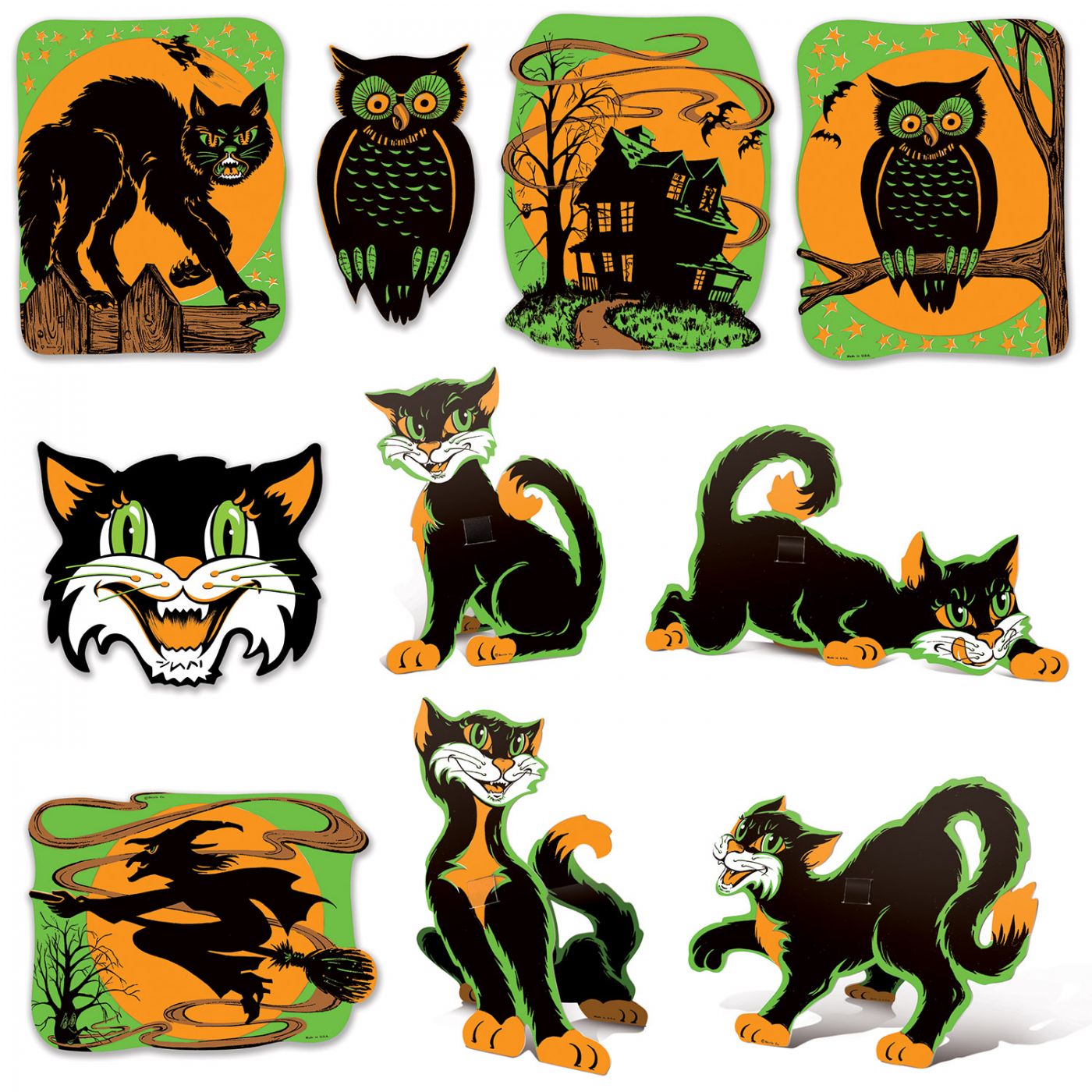 Vintage Halloween Fluorescent Cutouts (12) image