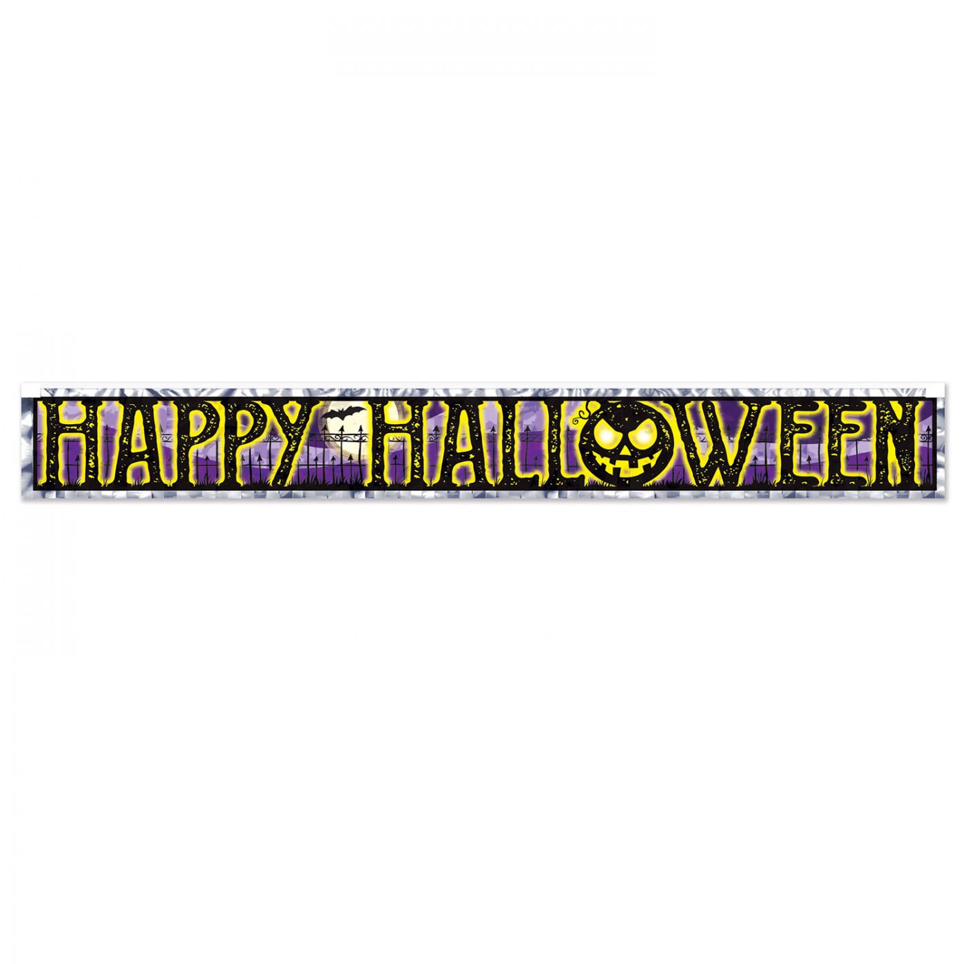 Metallic Happy Halloween Fringe Banner (12) image