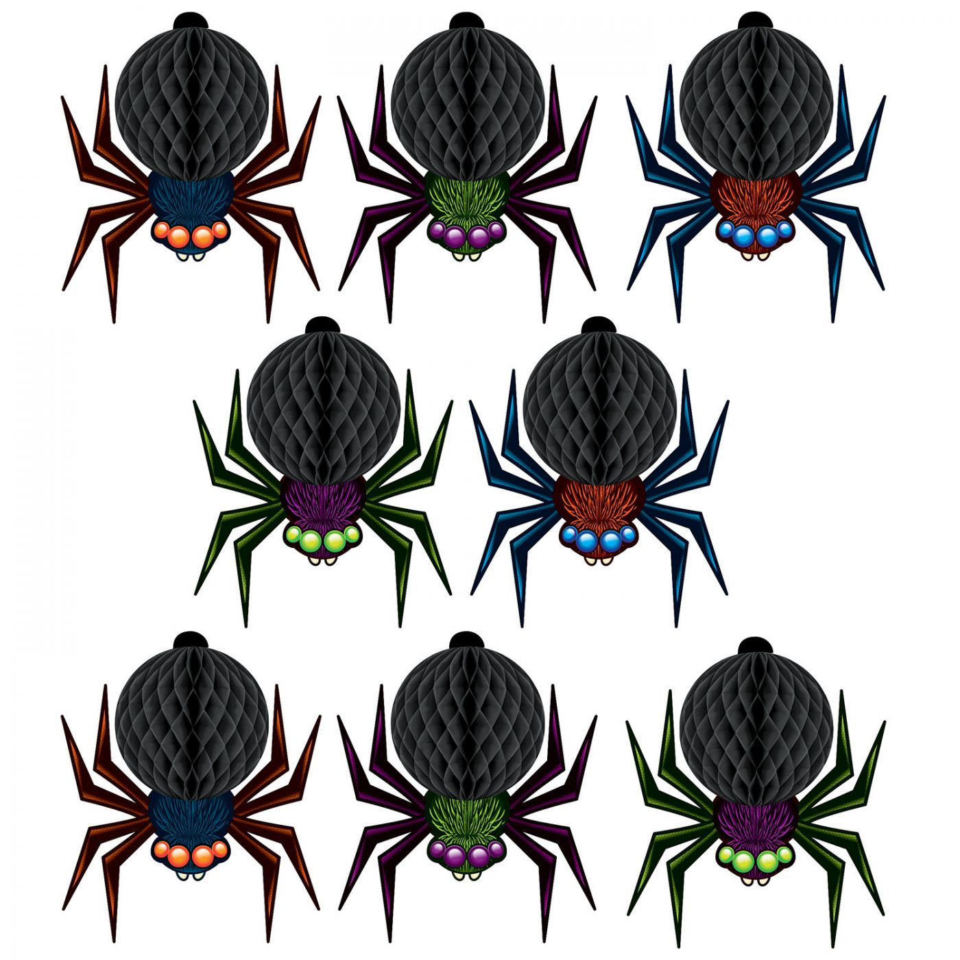 Mini Tissue Spiders (12) image