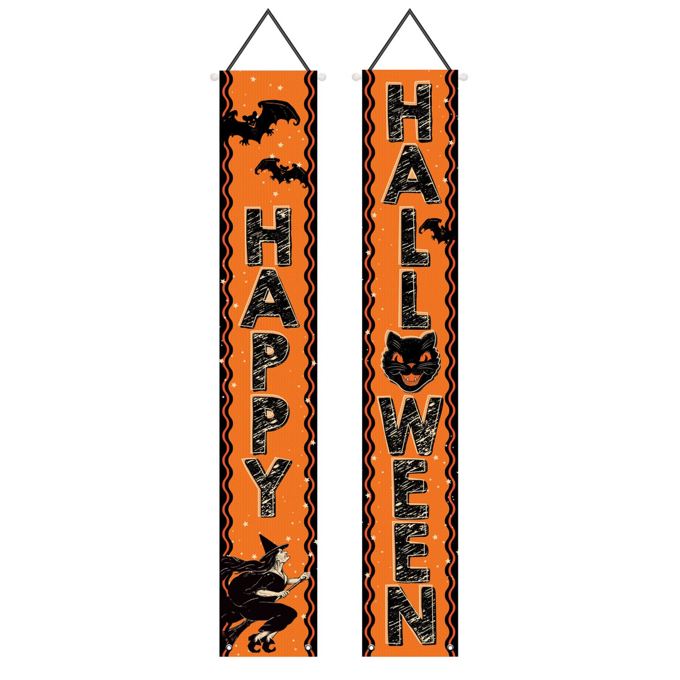 Vintage Halloween Fabric Door Panel Set (12) image