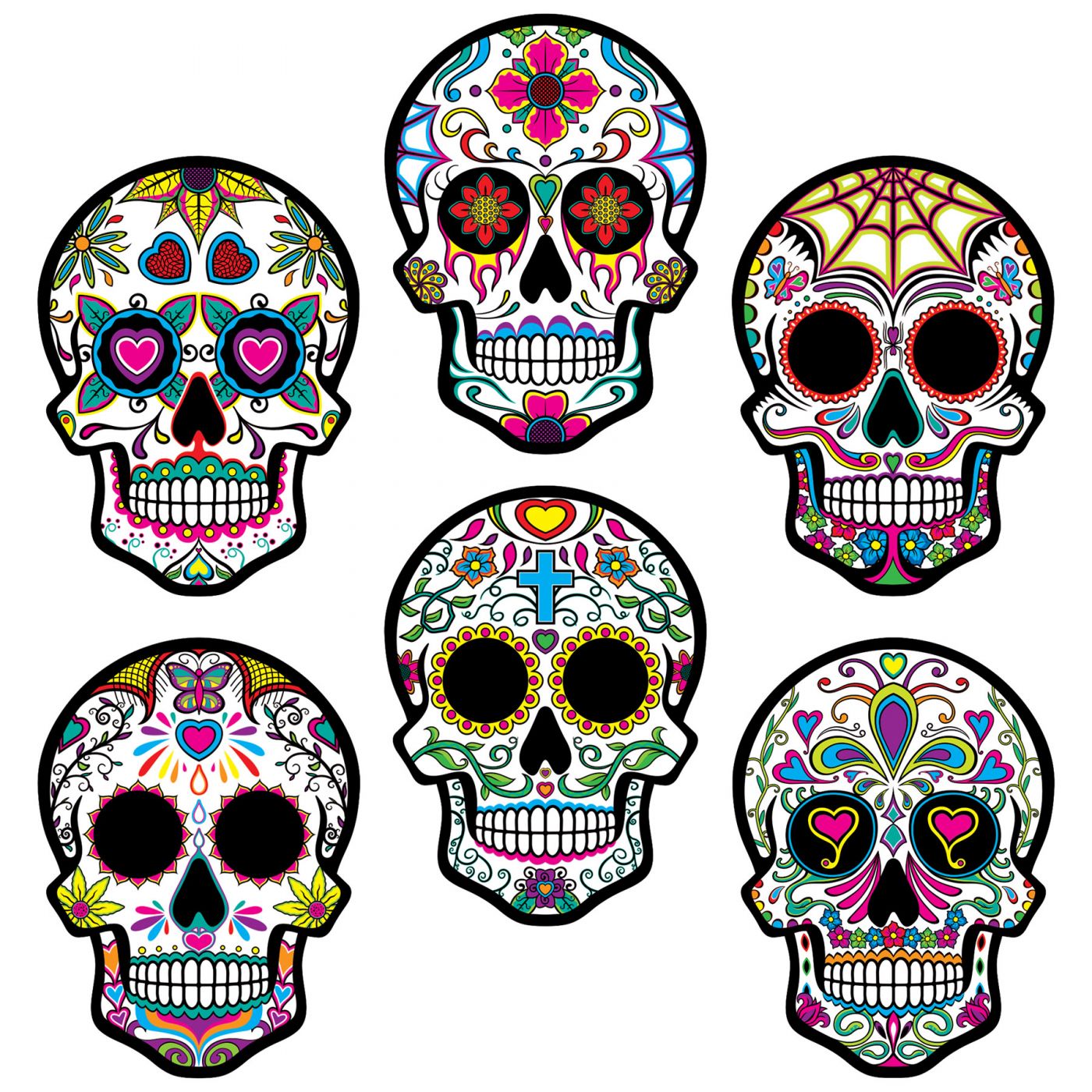 Day of the Dead Sugar Skull cutouts (12) image