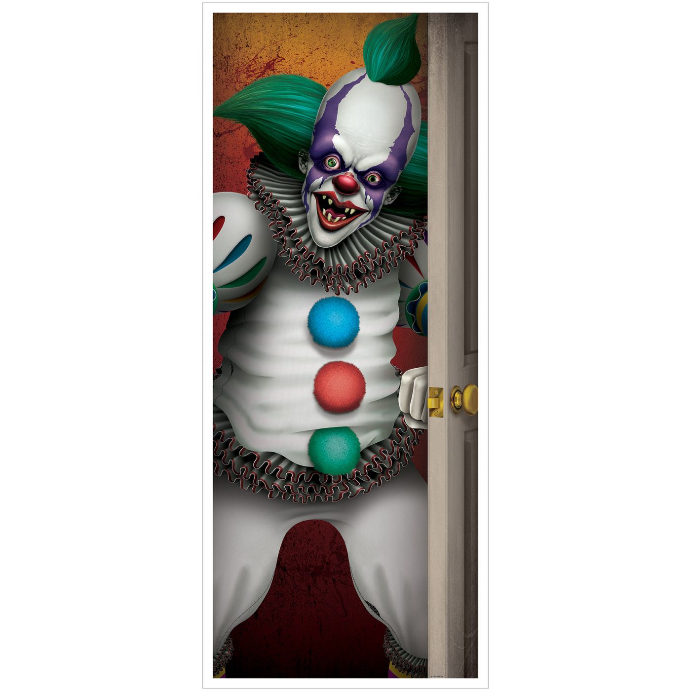 Creepy Clown Door Cover (12) image