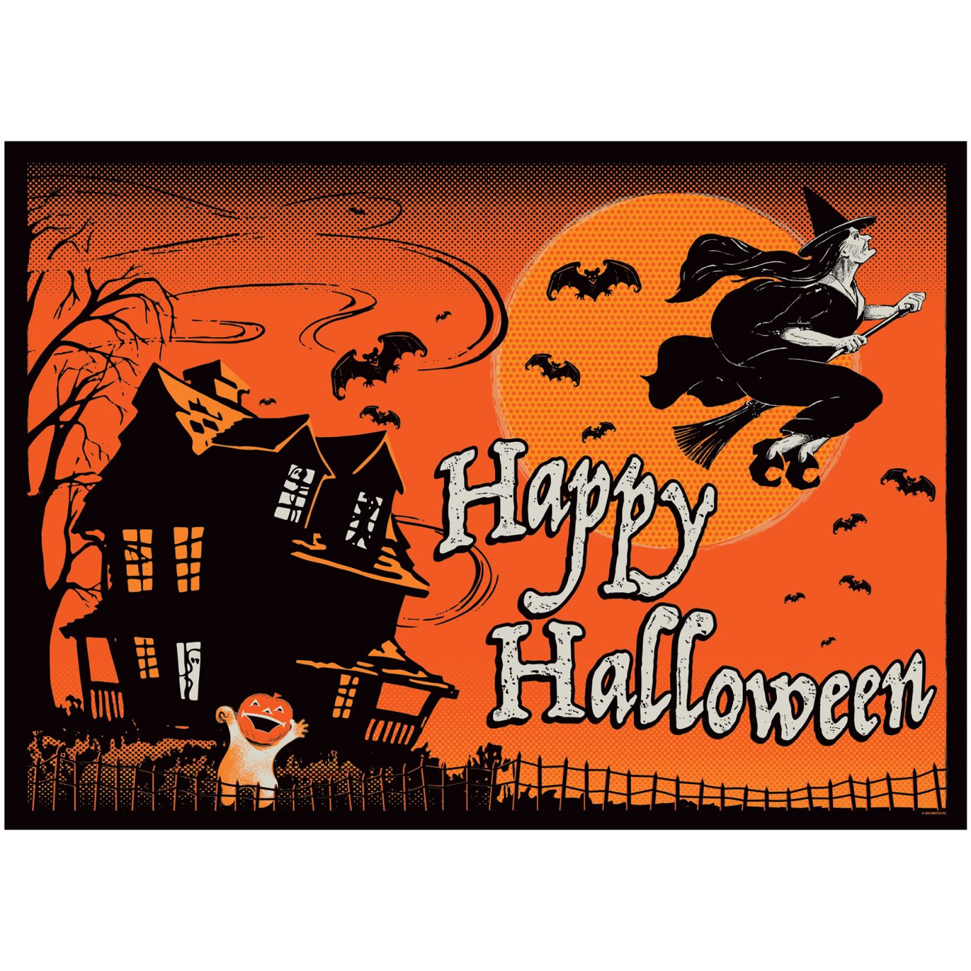 Vintage Halloween Fabric Backdrop (6) image