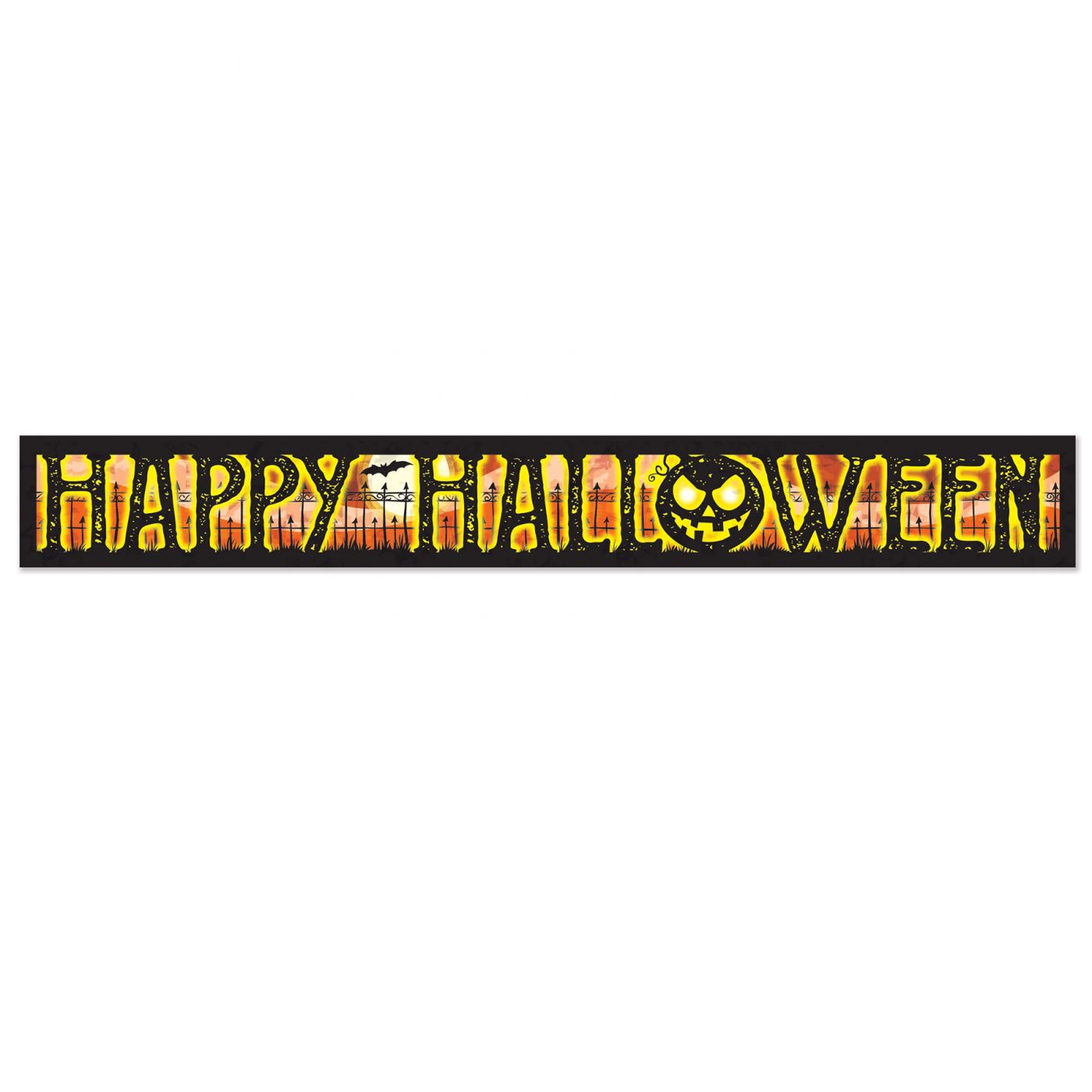 Metallic Happy Halloween Banner (12) image