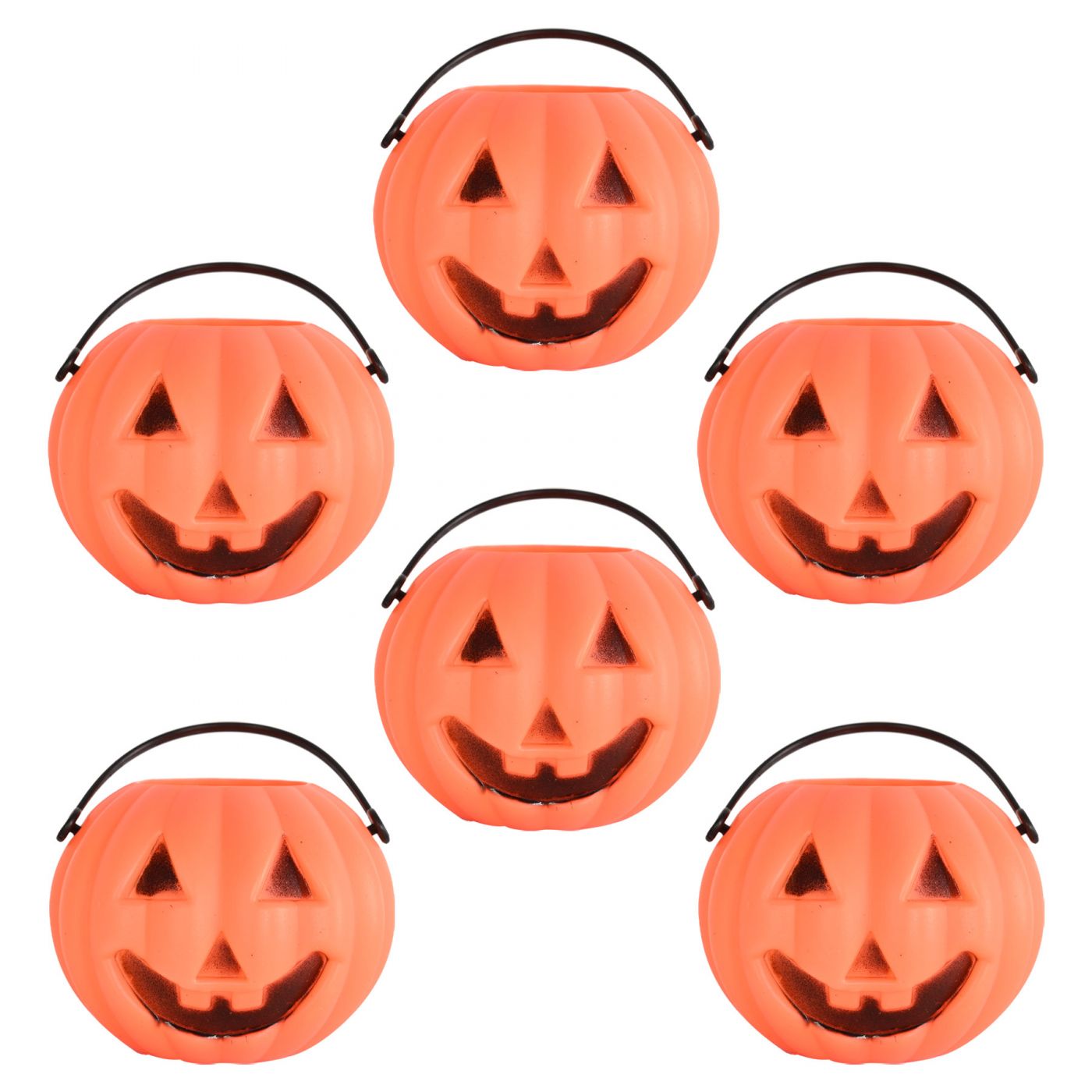 Plastic Miniature Pumpkin Buckets (12) image