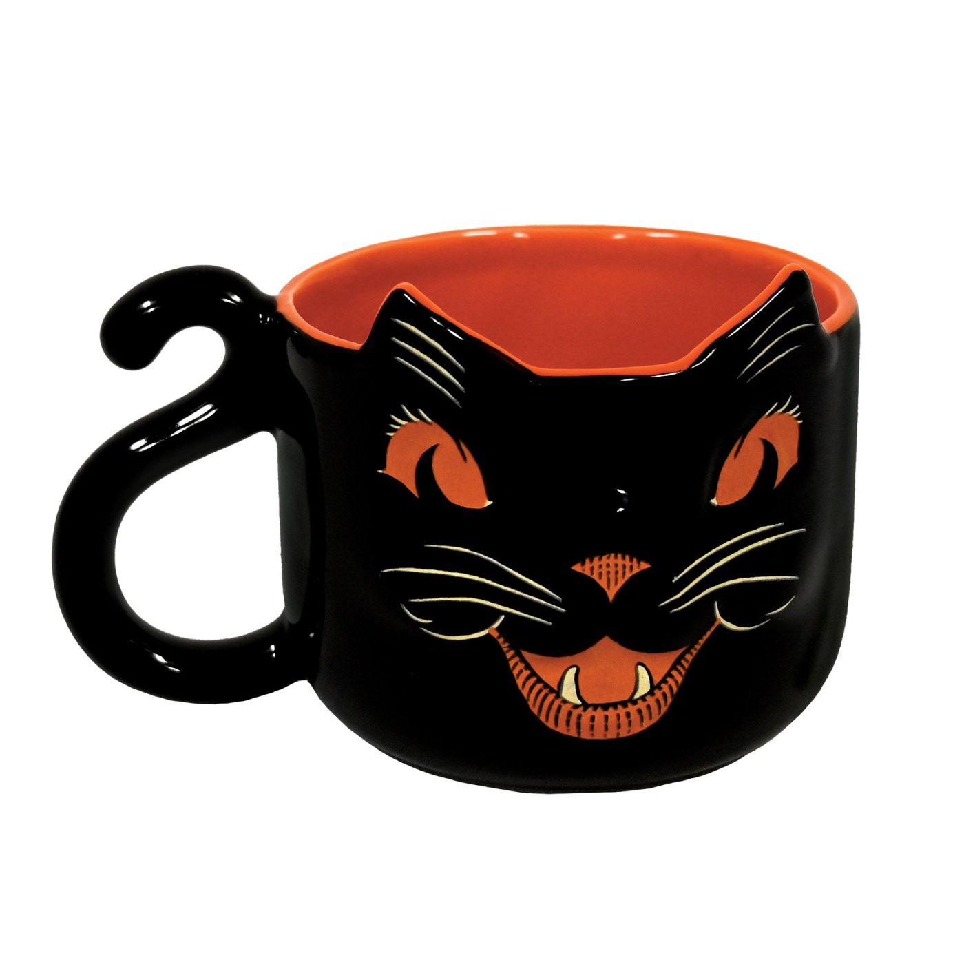 Vintage Halloween Ceramic Black Cat Mug (6) image