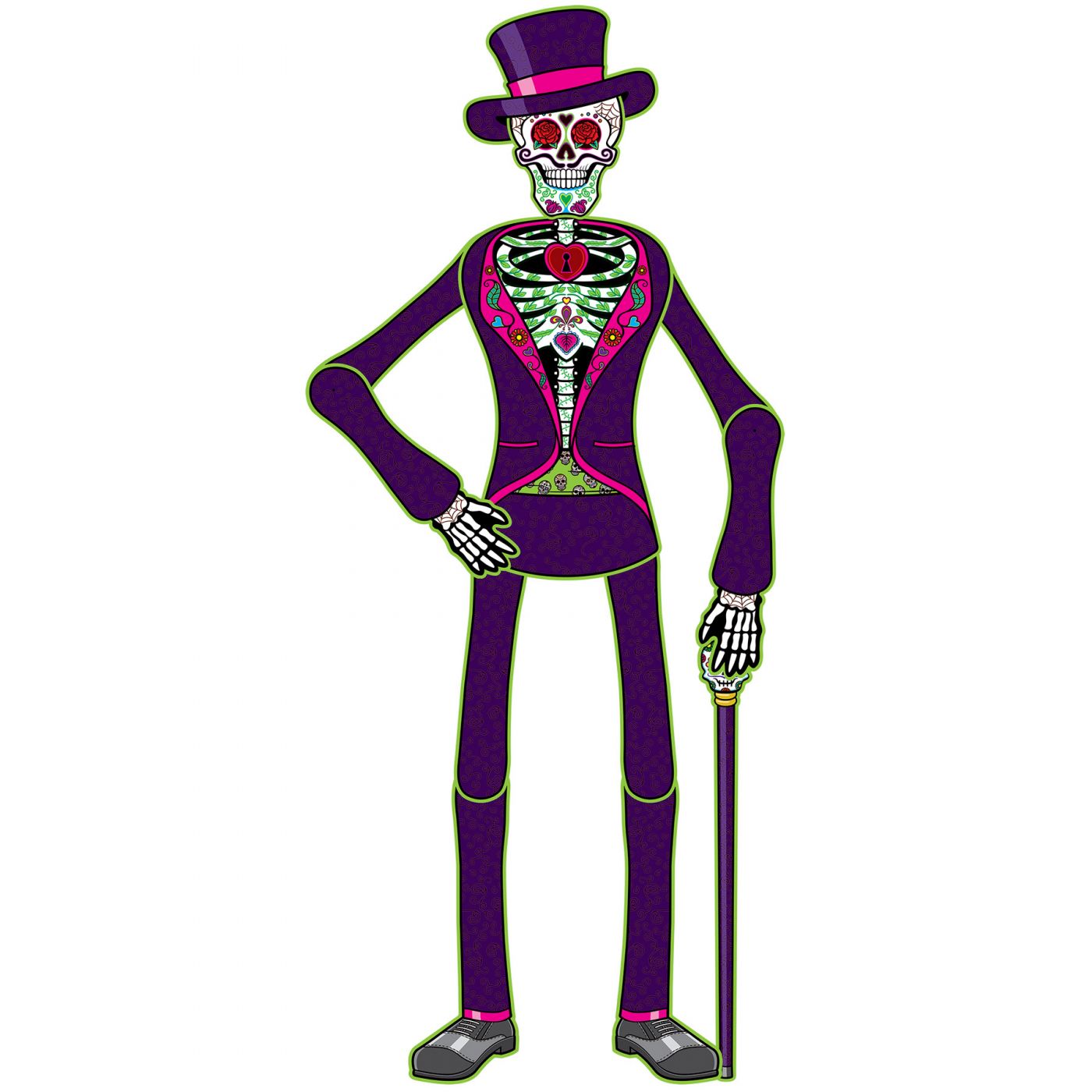 Jointed Day of the Dead Male Skeleton (12) image