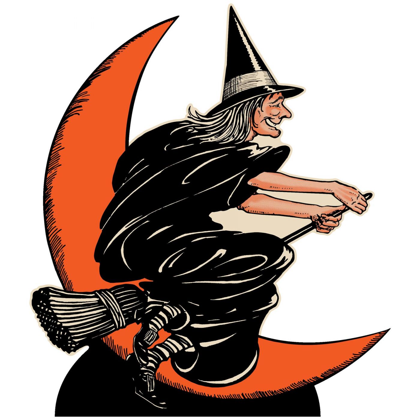 Vintage Halloween Witch & Moon Stand-Up (4) image