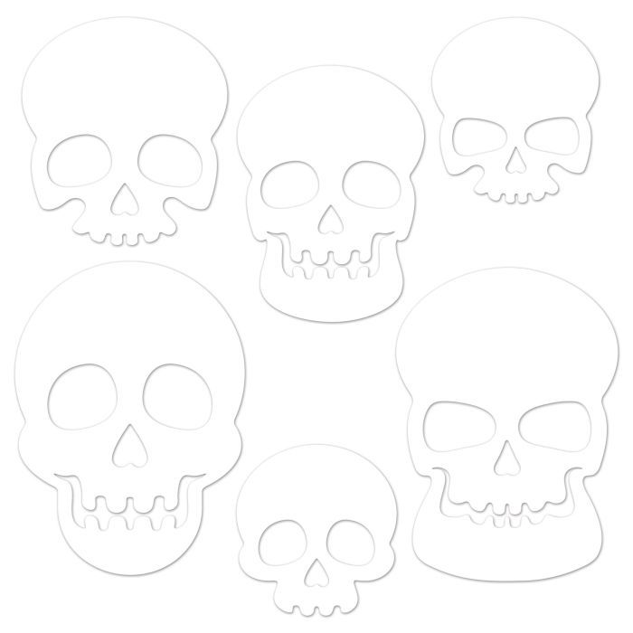Plastic Die-Cut Skulls (12) image