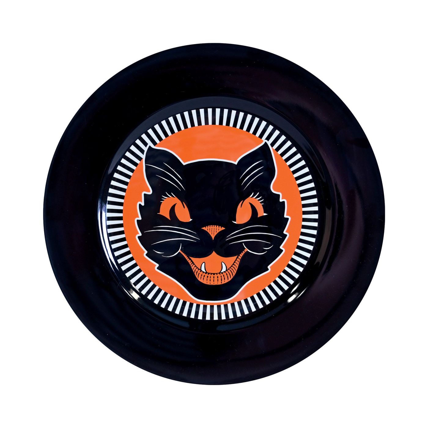 Vintage Halloween Black Cat Platters (12) image