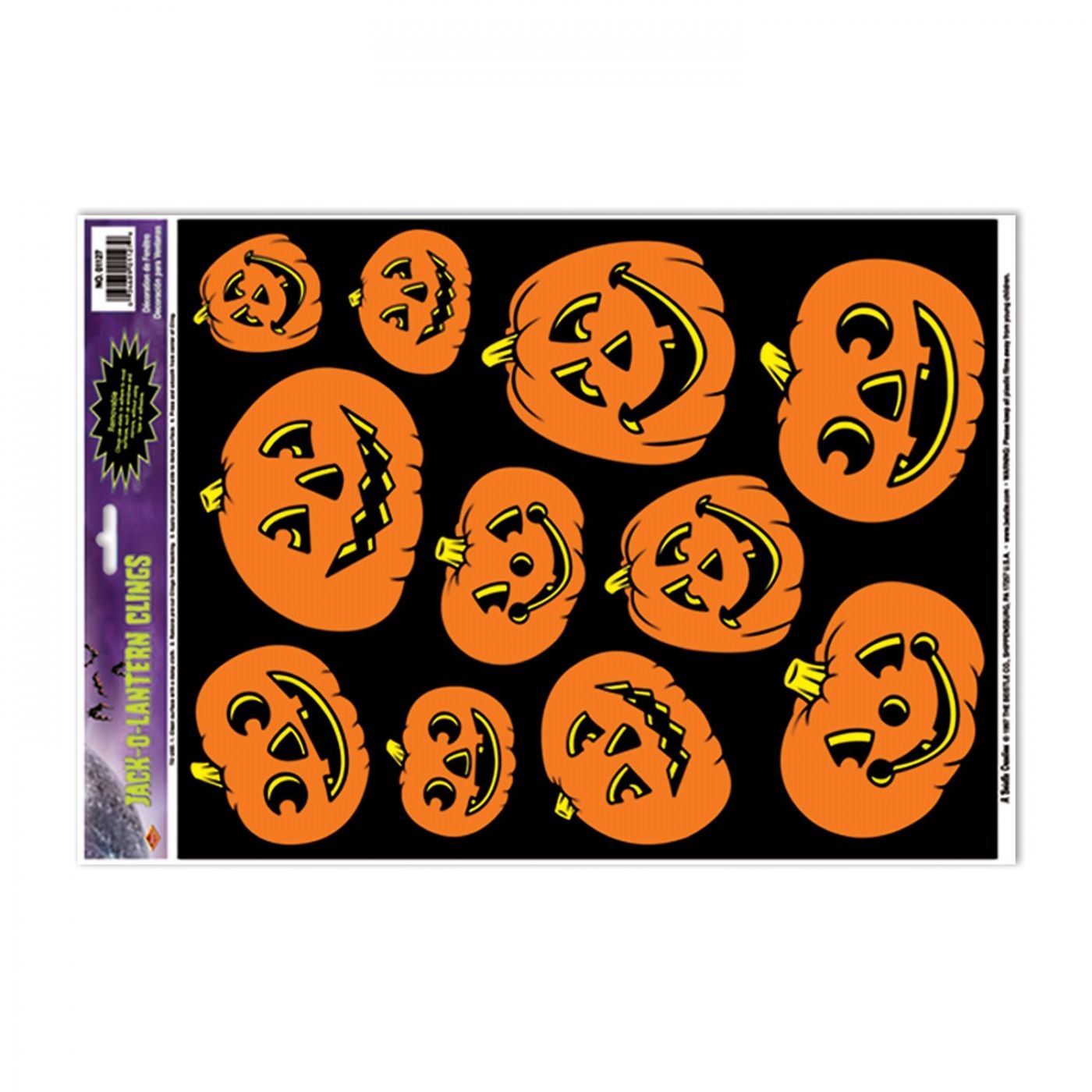 Jack-O-Lantern Clings (12) image