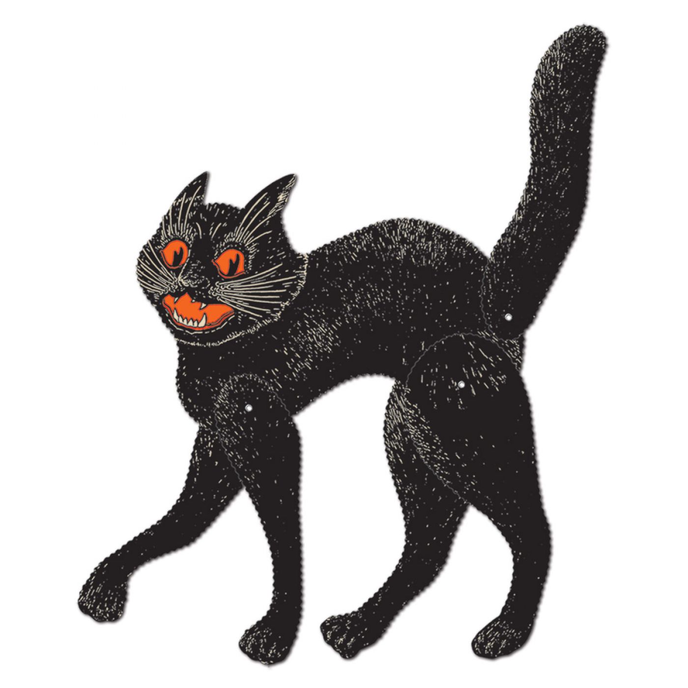 Vintage Halloween Jointed Scratch Cat (12) image