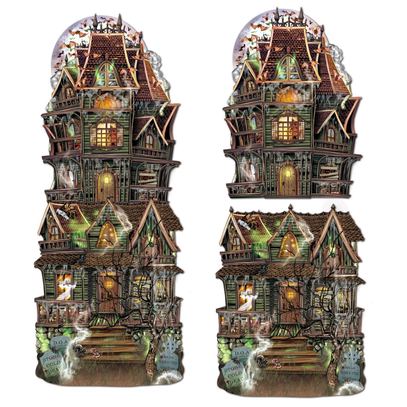 Jumbo Haunted House Cutouts (12) image