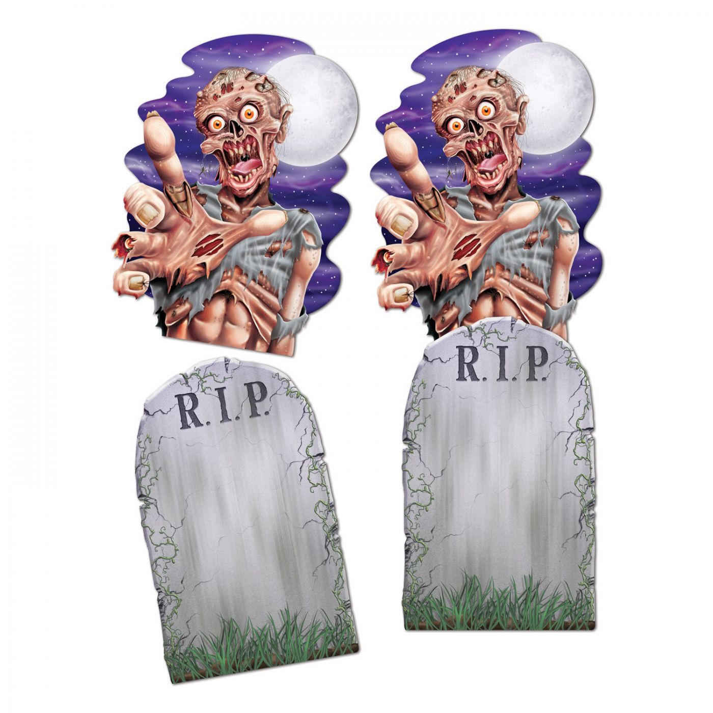 Jumbo Tombstone & Zombie Cutouts (12) image