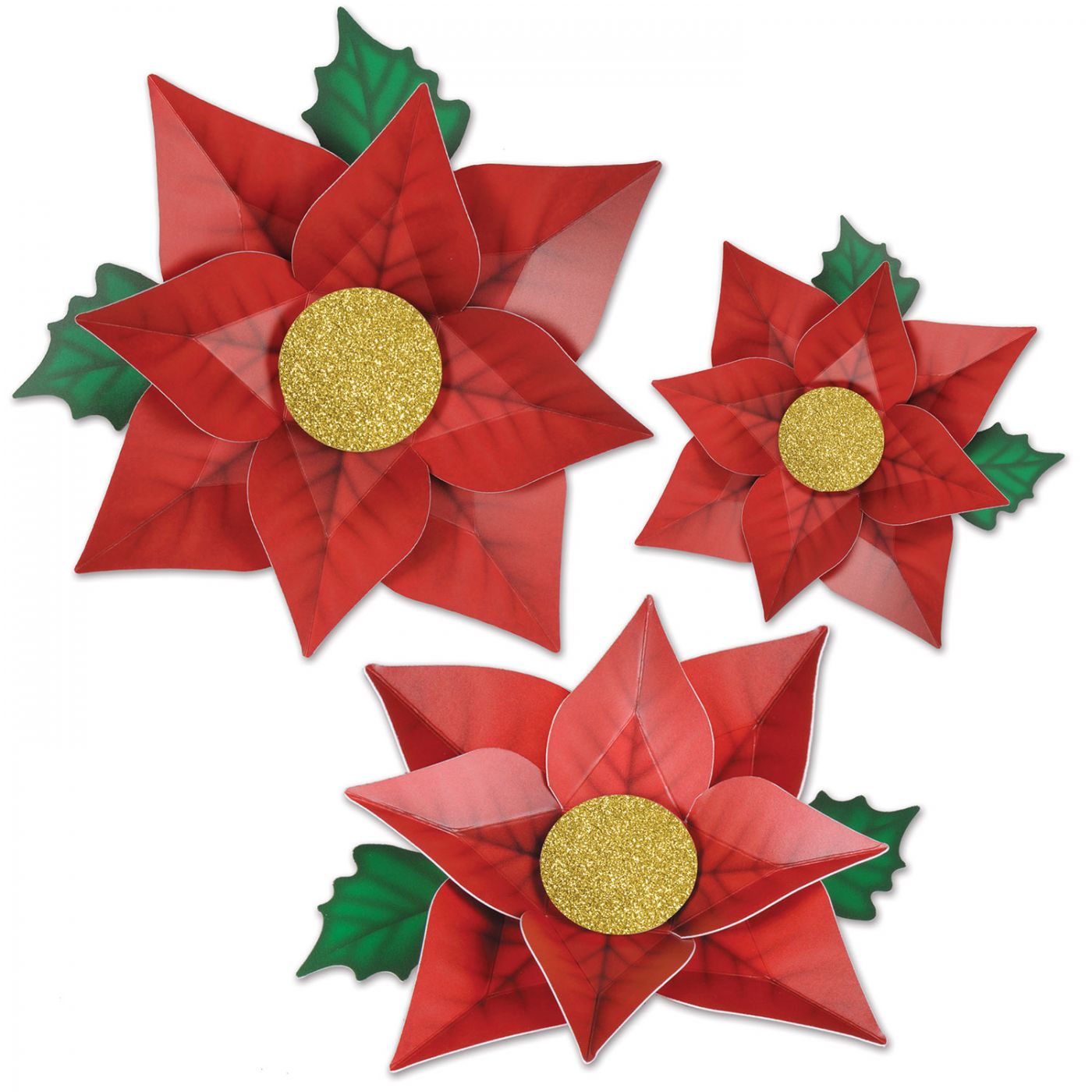Poinsettia Paper Flowers (12) image