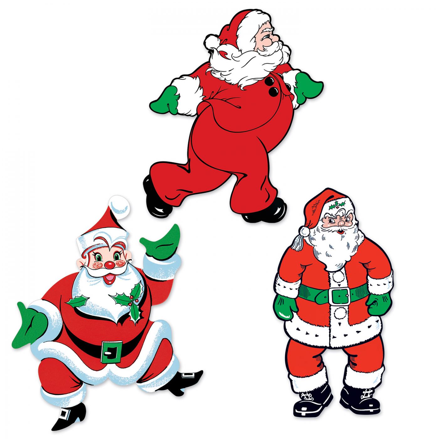Vintage Christmas Santa Cutouts (12) image