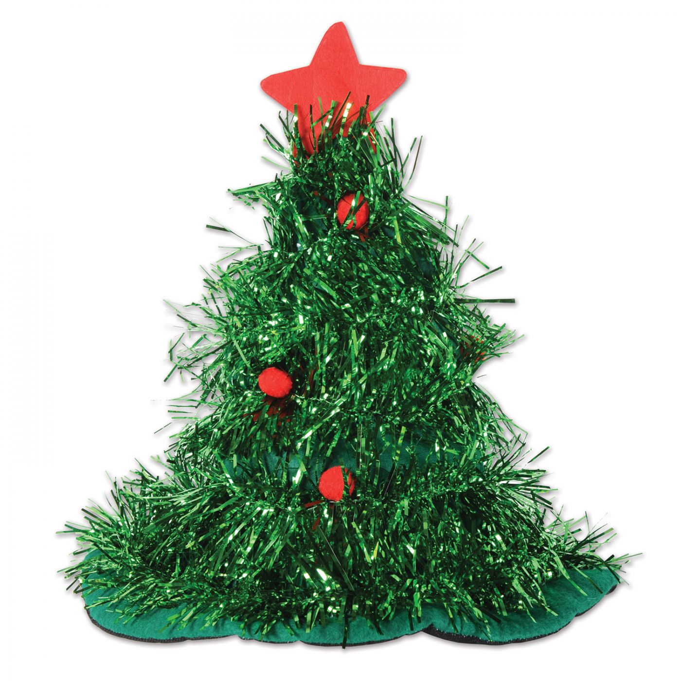 Tinsel Christmas Tree Hat image