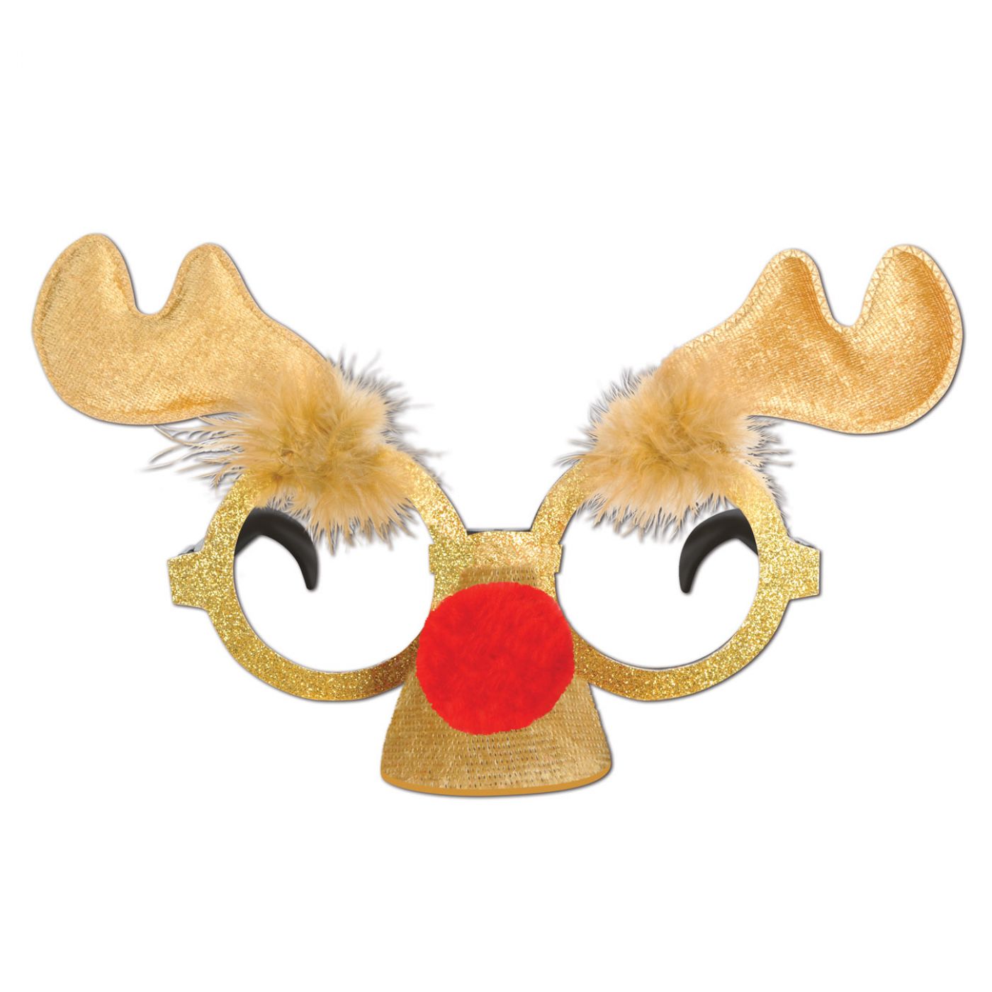 Glittered Reindeer Glasses (12) image