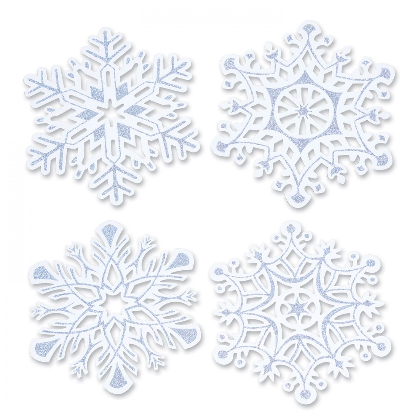 Glittered Snowflake Cutouts (24) image