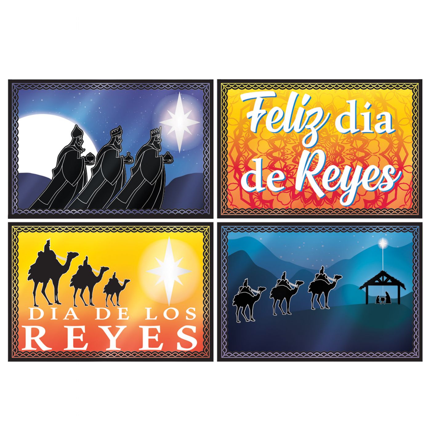 Foil Three Kings Day Cutouts (12) image
