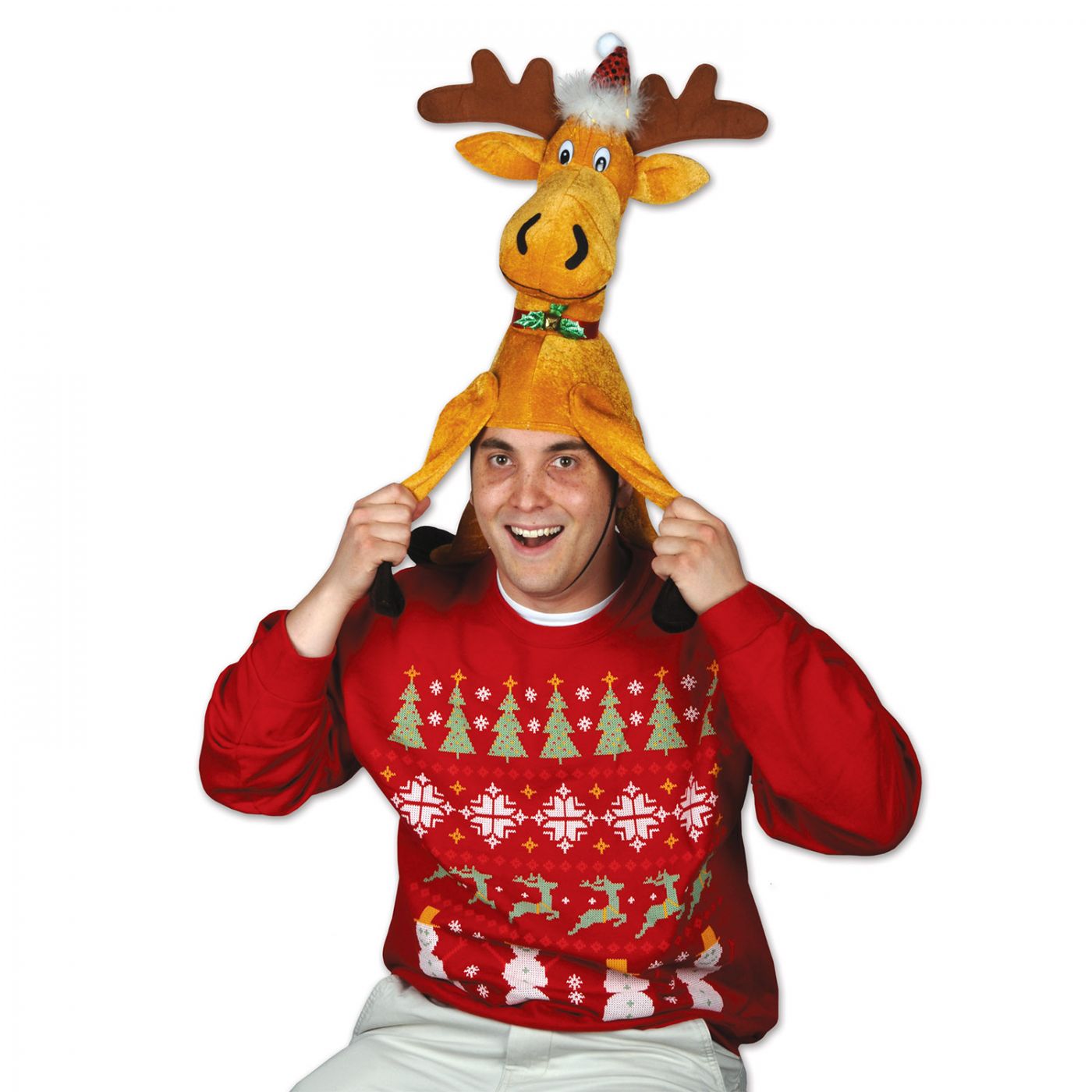 Plush Christmas Moose Hat (6) image