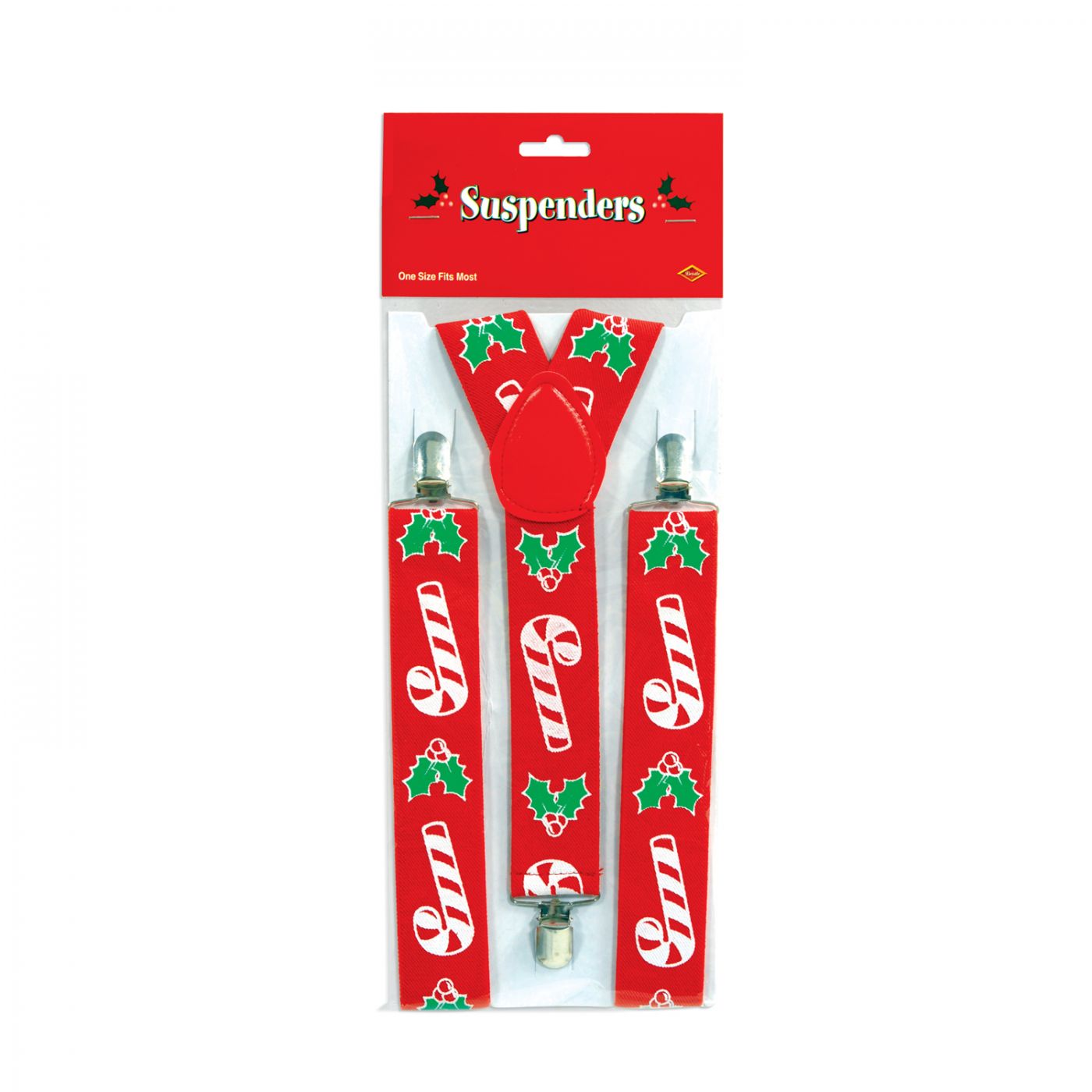 Image of Candy Cane & Holly Suspenders