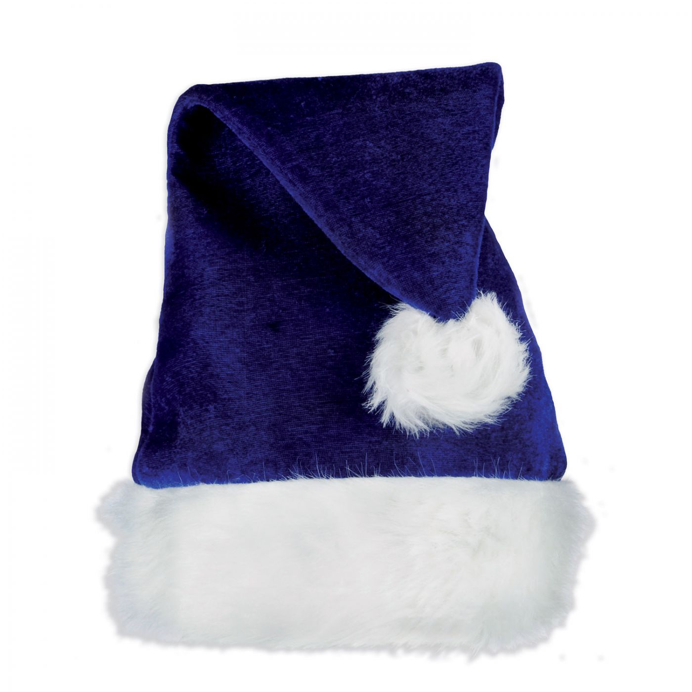 Blue Santa Hat w/Plush Trim (12) image