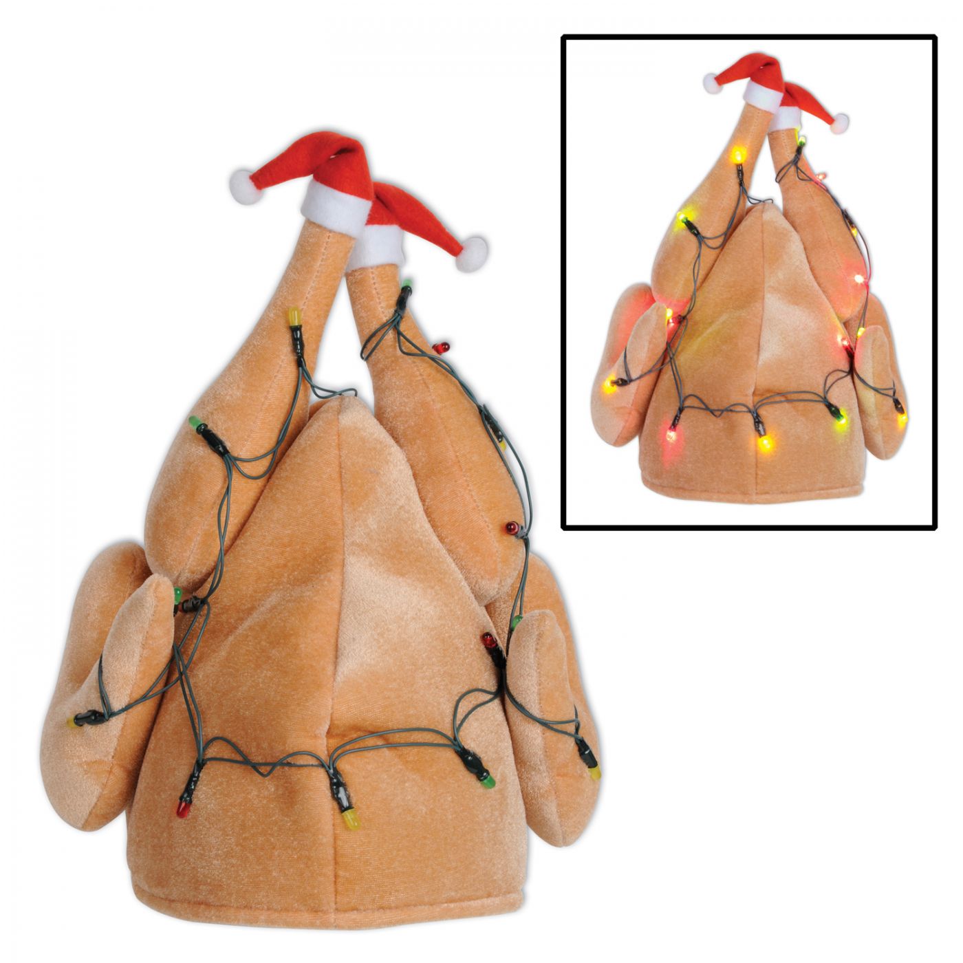 Plush Light-Up Christmas Turkey Hat (6) image