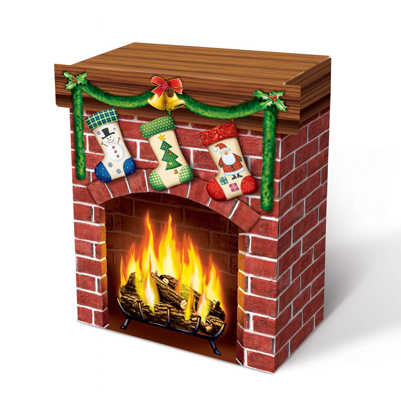 3-D Christmas Fireplace Prop (4) image