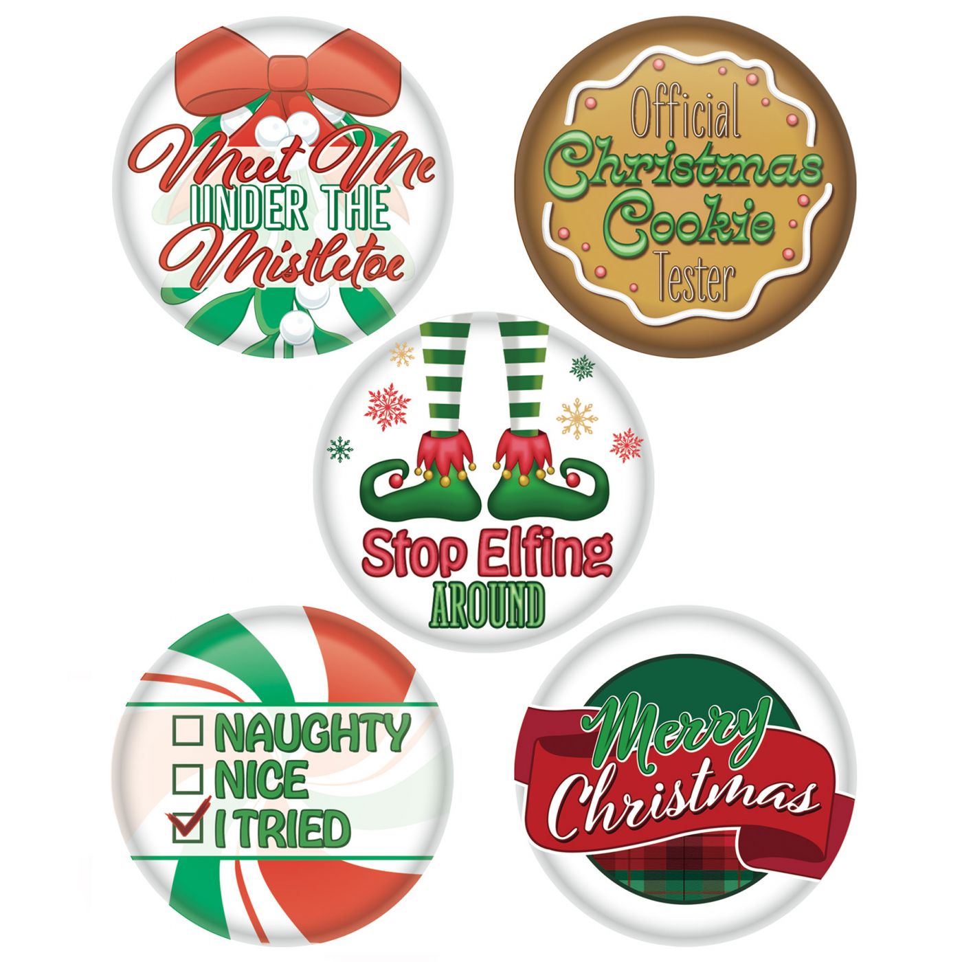 Christmas Party Buttons (12) image