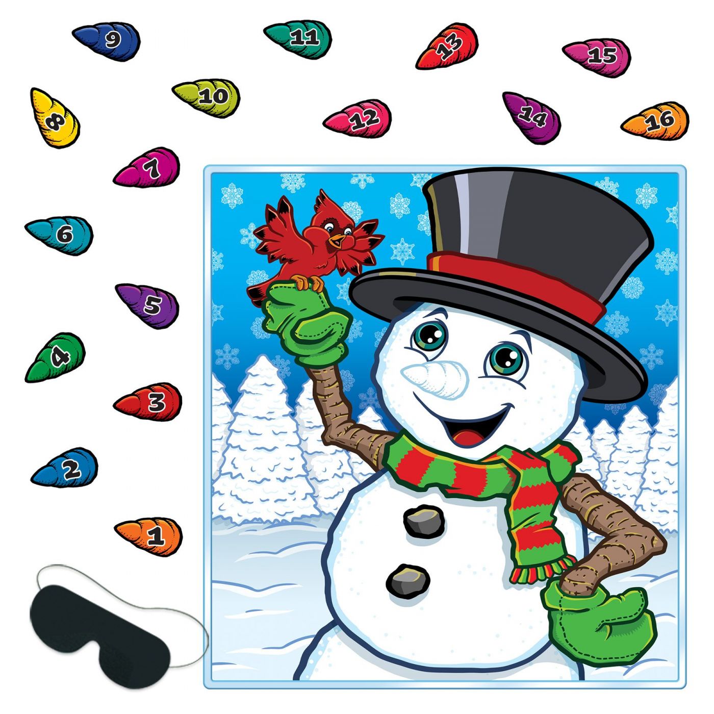 Pin The Nose On The Snowman Game (24) image