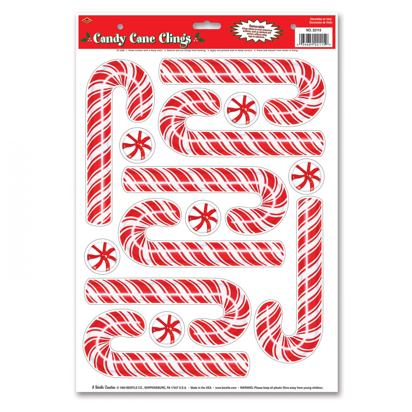 Candy Cane Clings (12) image