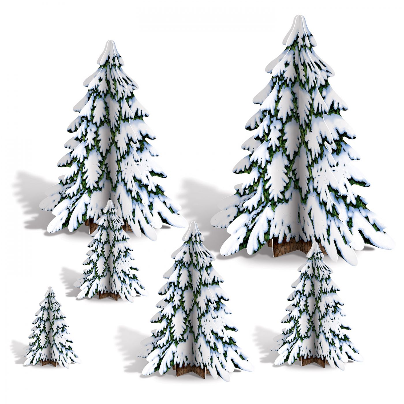 3-D Winter Pine Tree Centerpieces image