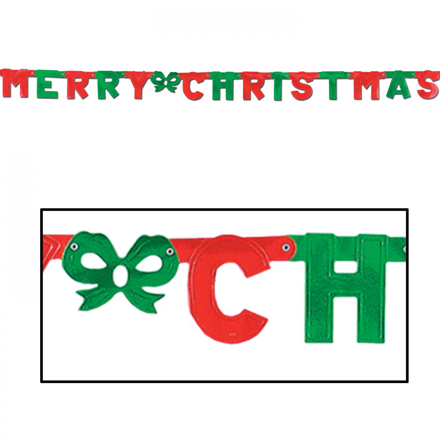 Foil Merry Christmas Streamer image