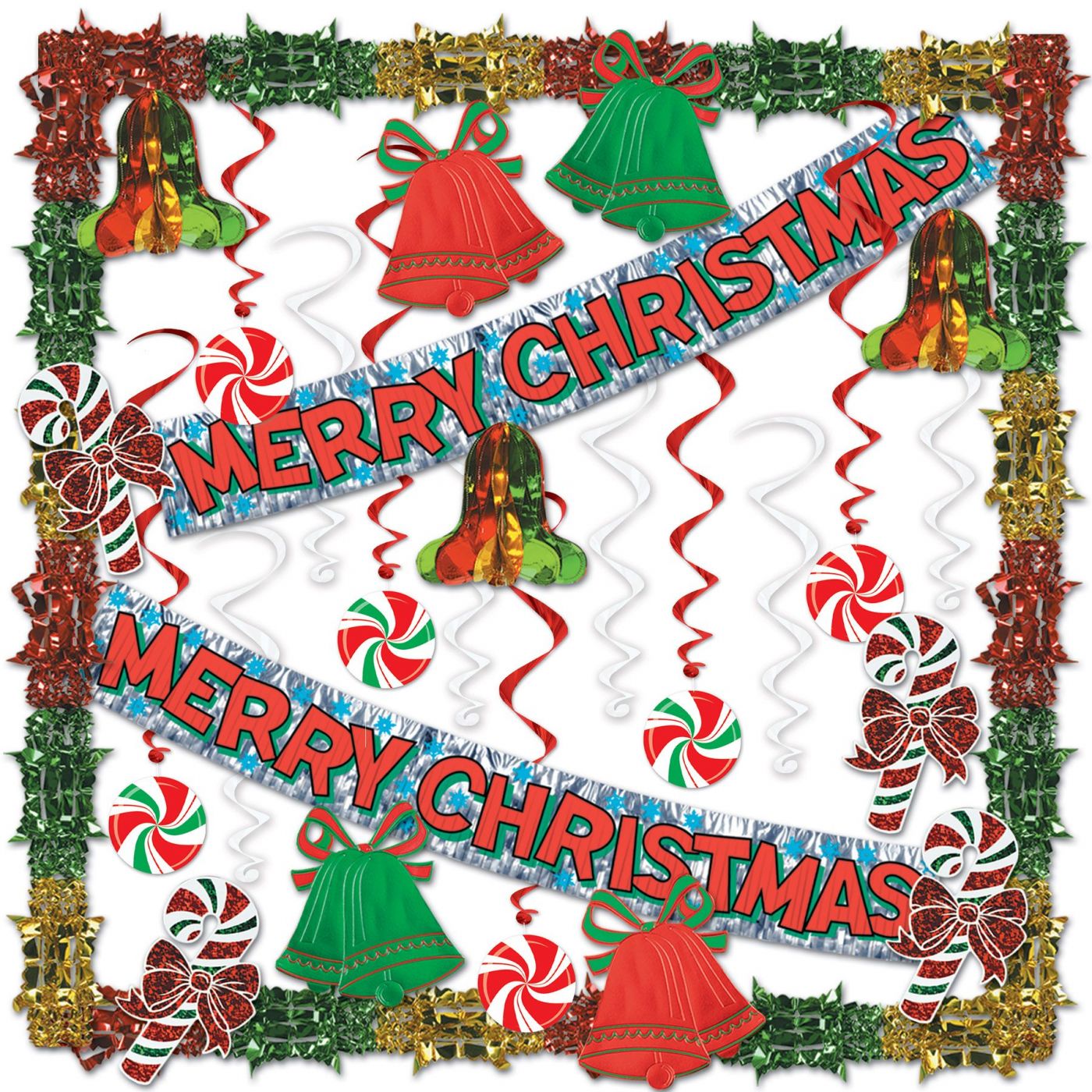 Merry Christmas Metallic Decorating Kit - 27 Pcs (1) image