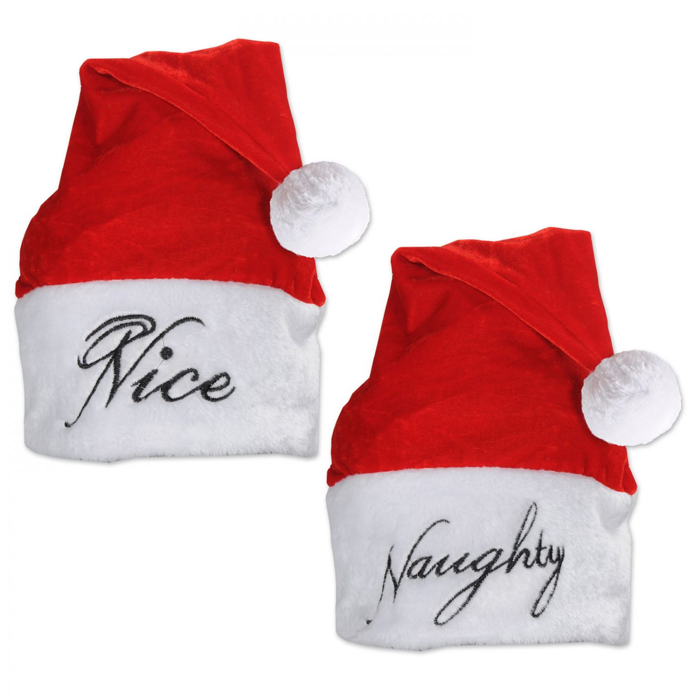 Plush Naughty/Nice Santa Hat (12) image