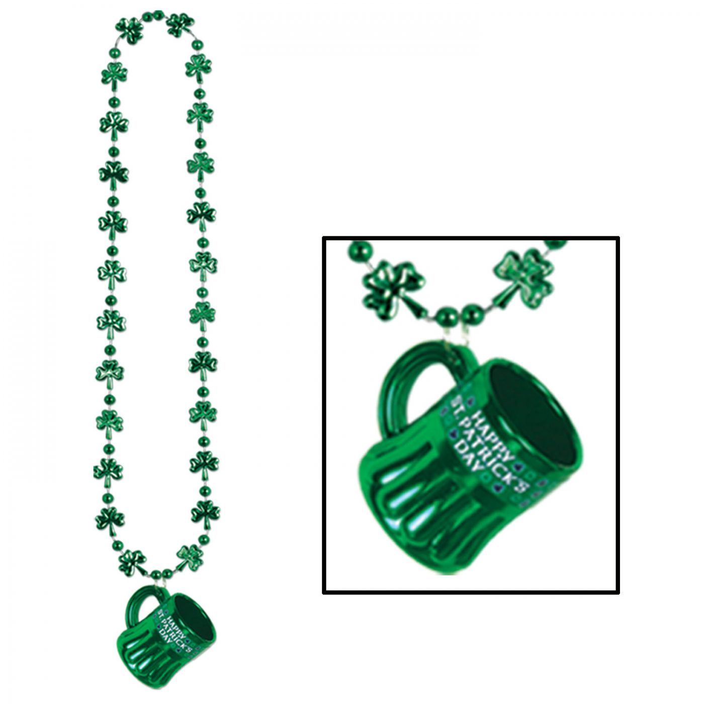 Shamrock Beads w/Happy St Pat's Mug image