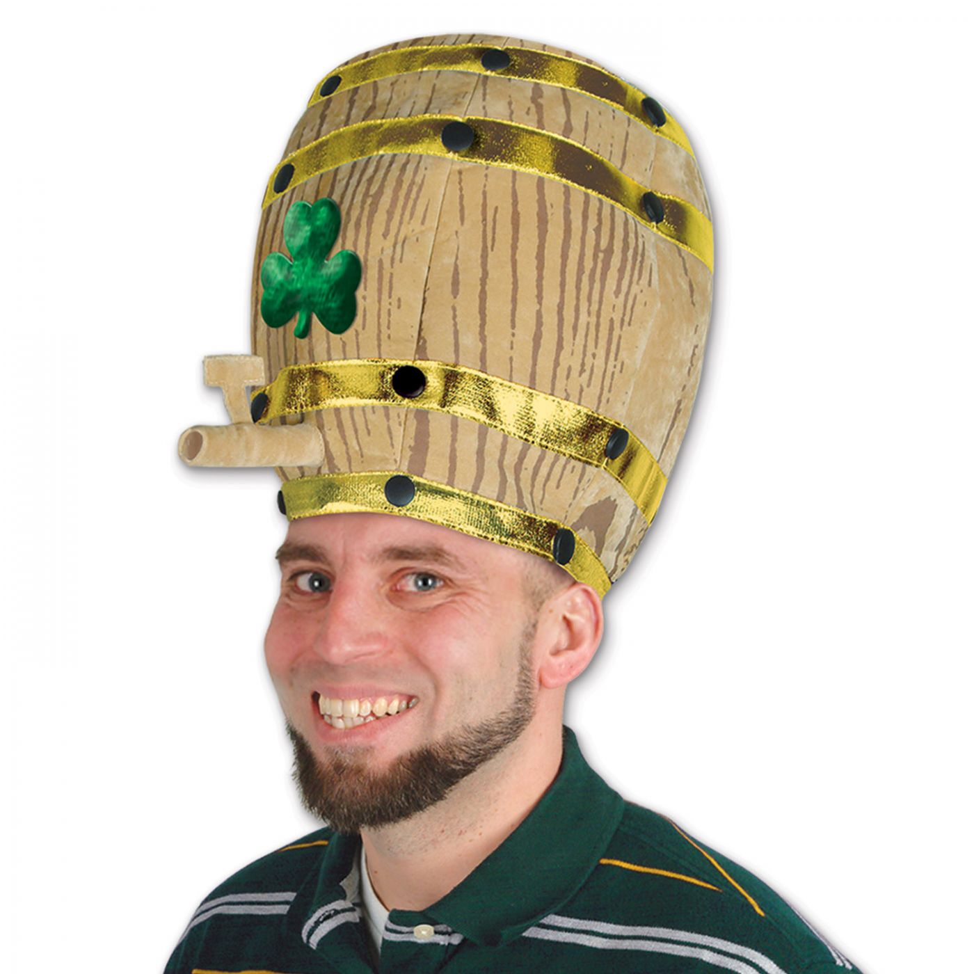 Plush Shamrock Beer Barrel Hat (6) image