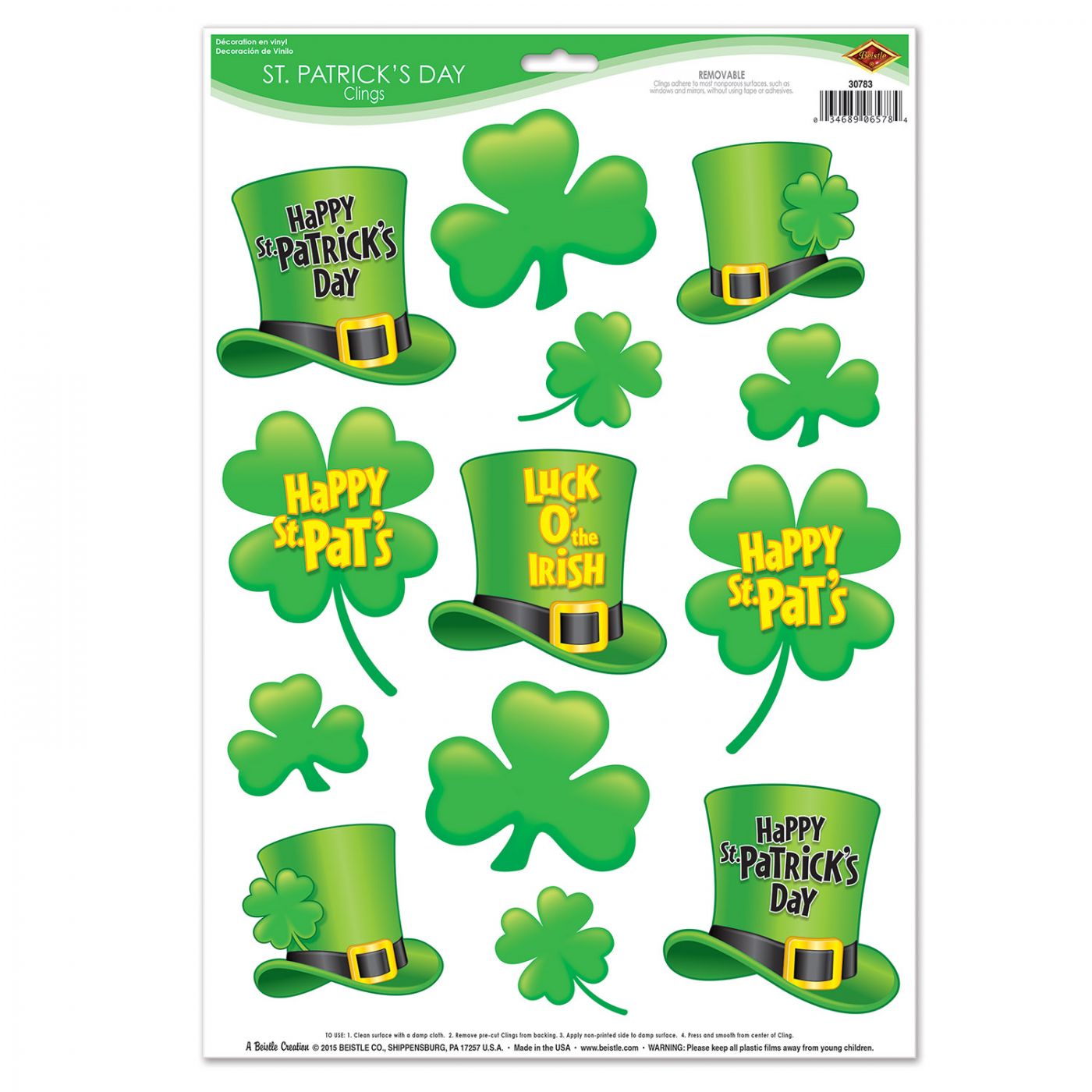 St Patrick's Day Clings image