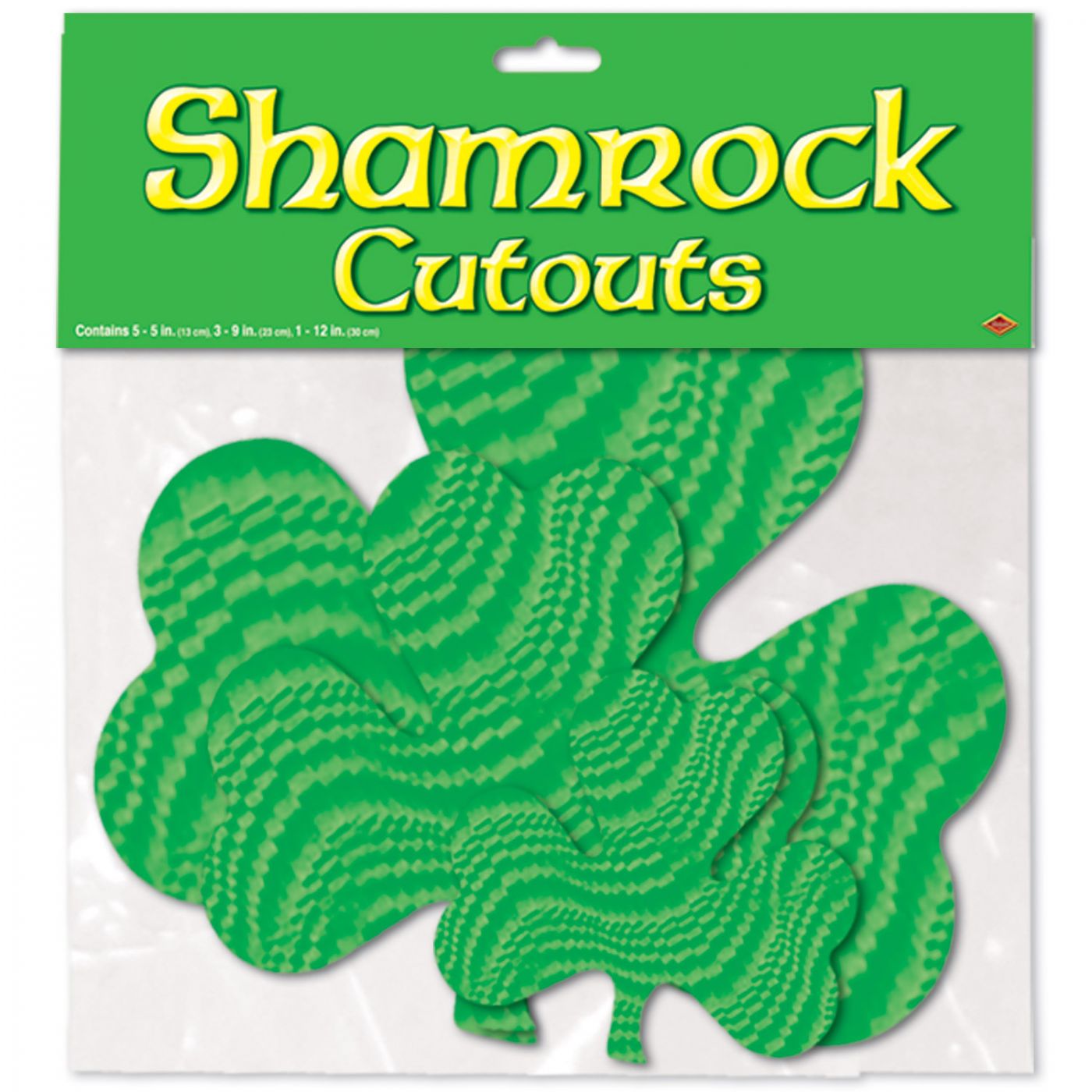Embossed Foil Shamrock Cutouts (12) image