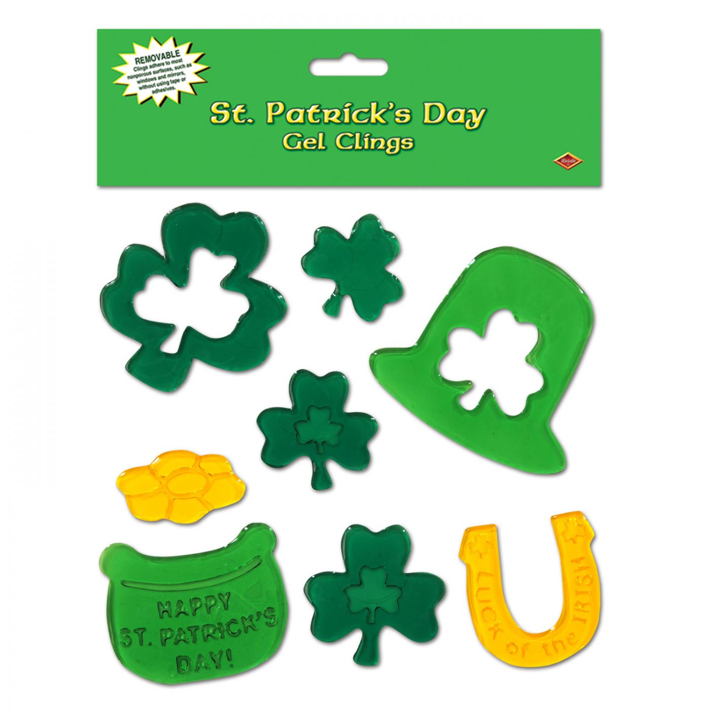 St Patrick's Day Gel Clings image
