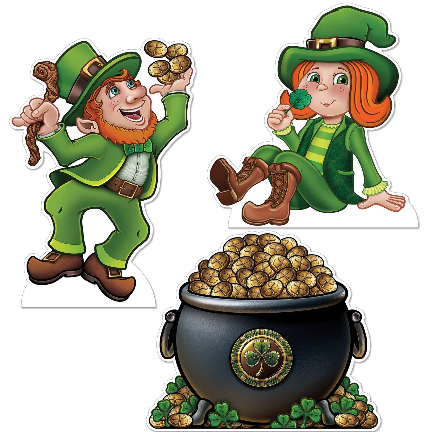 Leprechauns & Pot O' Gold Stand-Ups (4) image