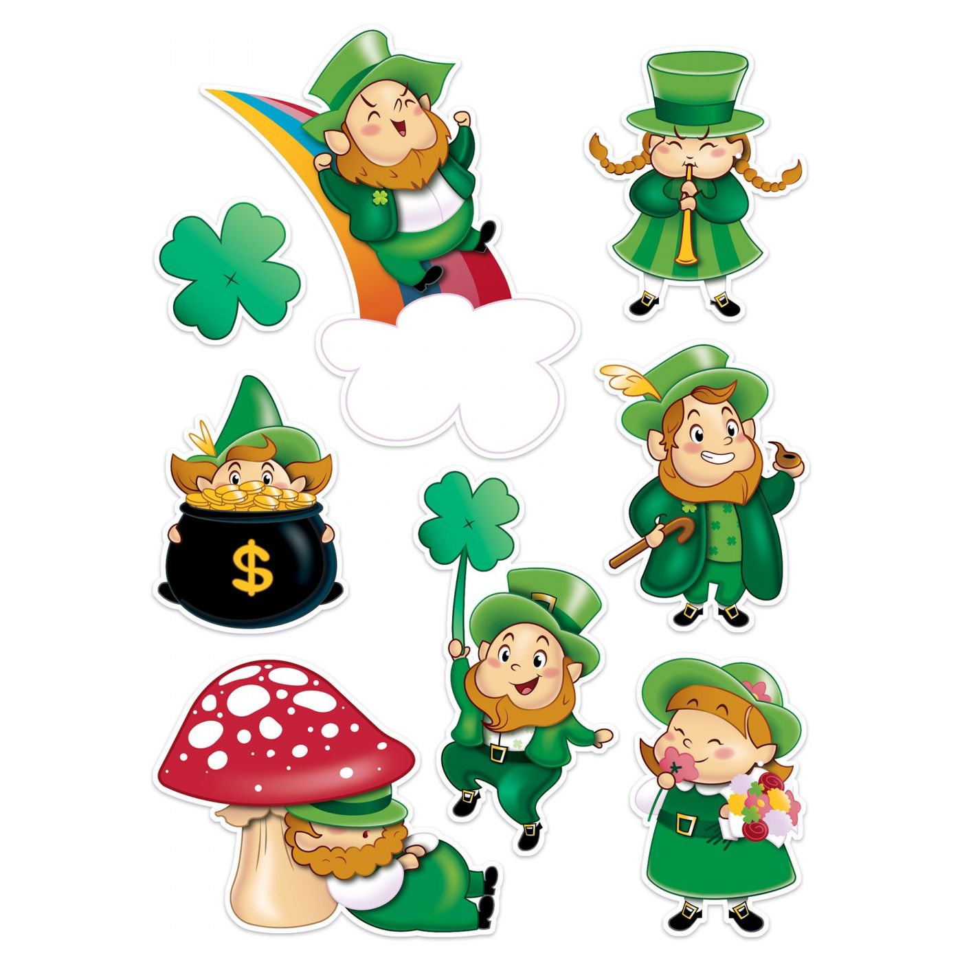 Leprechaun/Shamrock Stickers (12) image