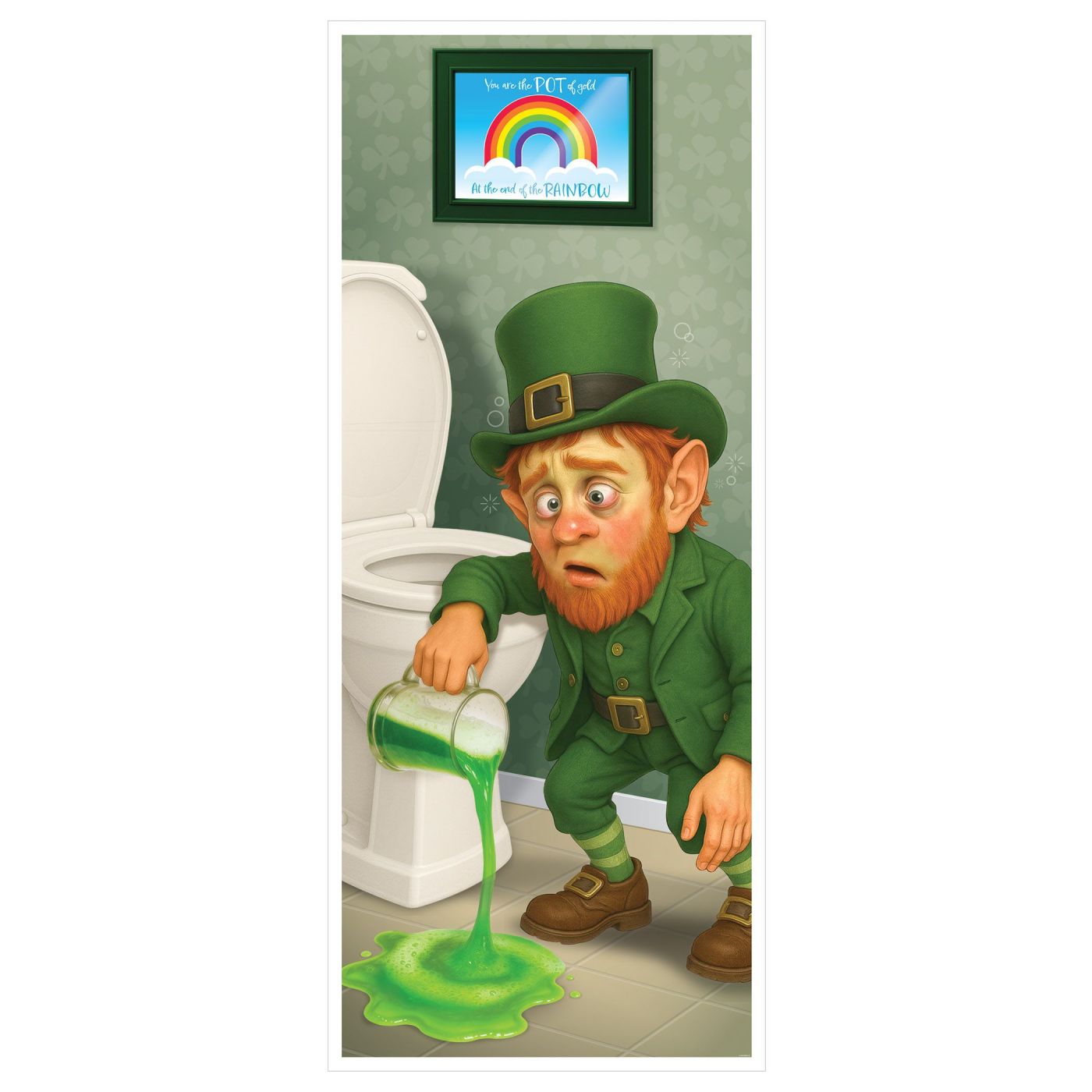 Leprechaun Restroom Door Cover (12) image