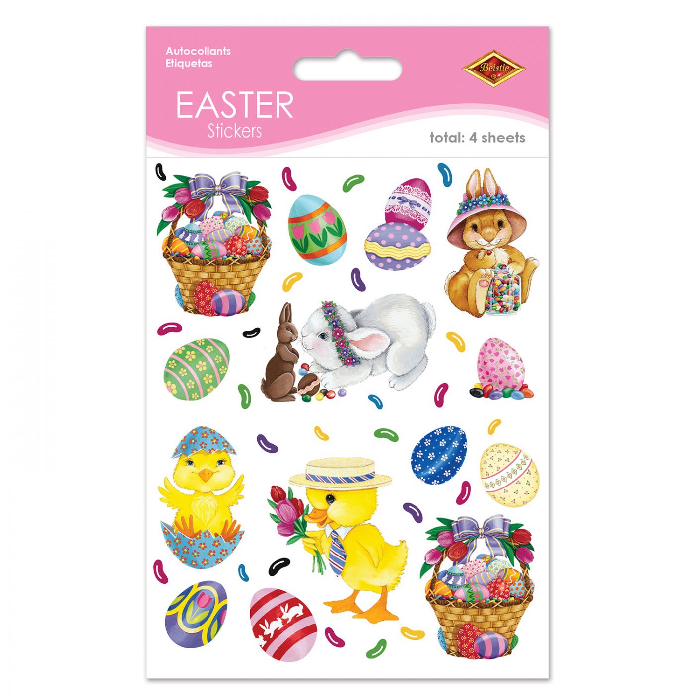 Bunny, Basket & Egg Stickers (12) image